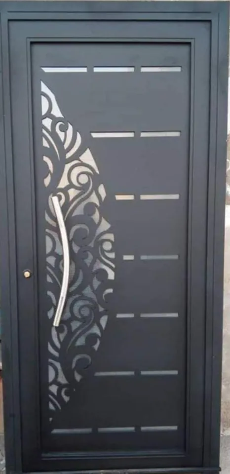 Floral metal entrance door — Marhaba Aluminium & Metal Works
