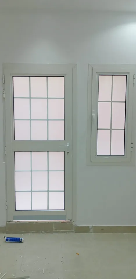 Glazed door and side panel — Marhaba Aluminium & Metal Works