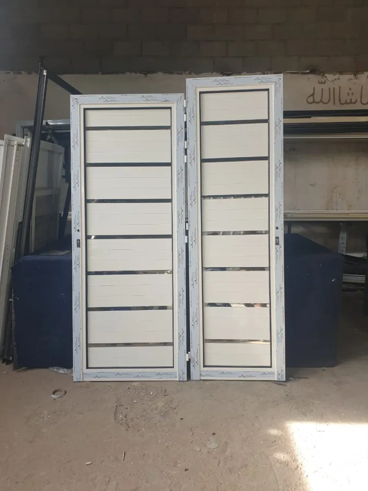 Double panel door fabrication — Marhaba Aluminium & Metal Works