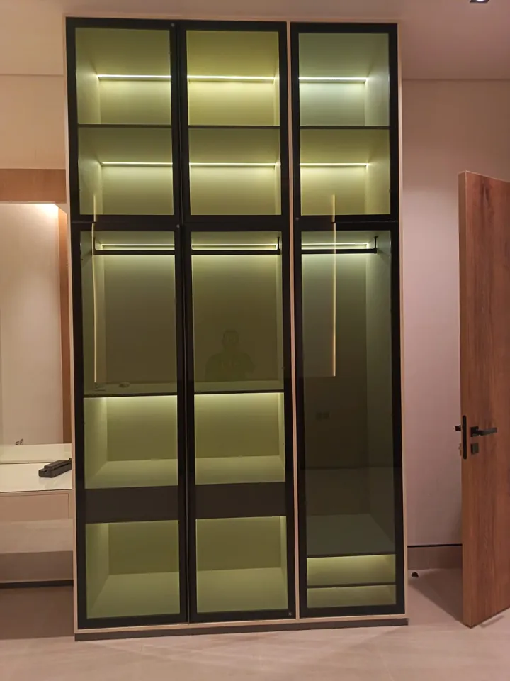 Framed illuminated shelving — Marhaba Aluminium & Metal Works