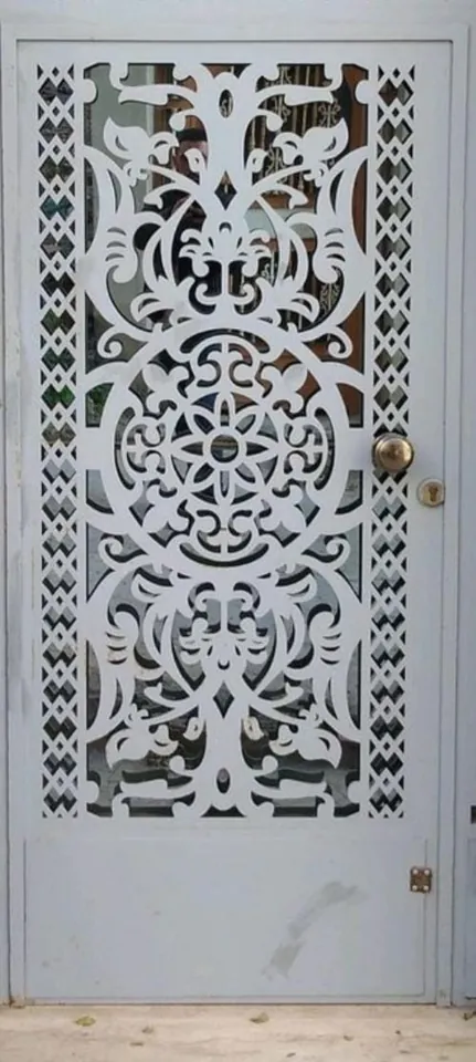 Ornamental single metal door — Marhaba Aluminium & Metal Works