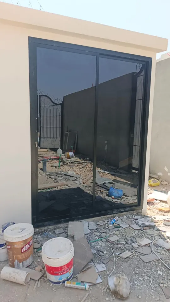 Exterior window installation — Marhaba Aluminium & Metal Works
