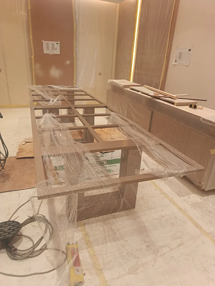 Frame assembly in progress — Marhaba Aluminium & Metal Works